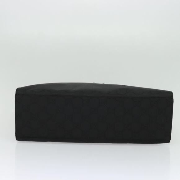 GUCCI Bamboo GG Canvas Hand Bag Nylon Black Silver - Picture 9 of 16